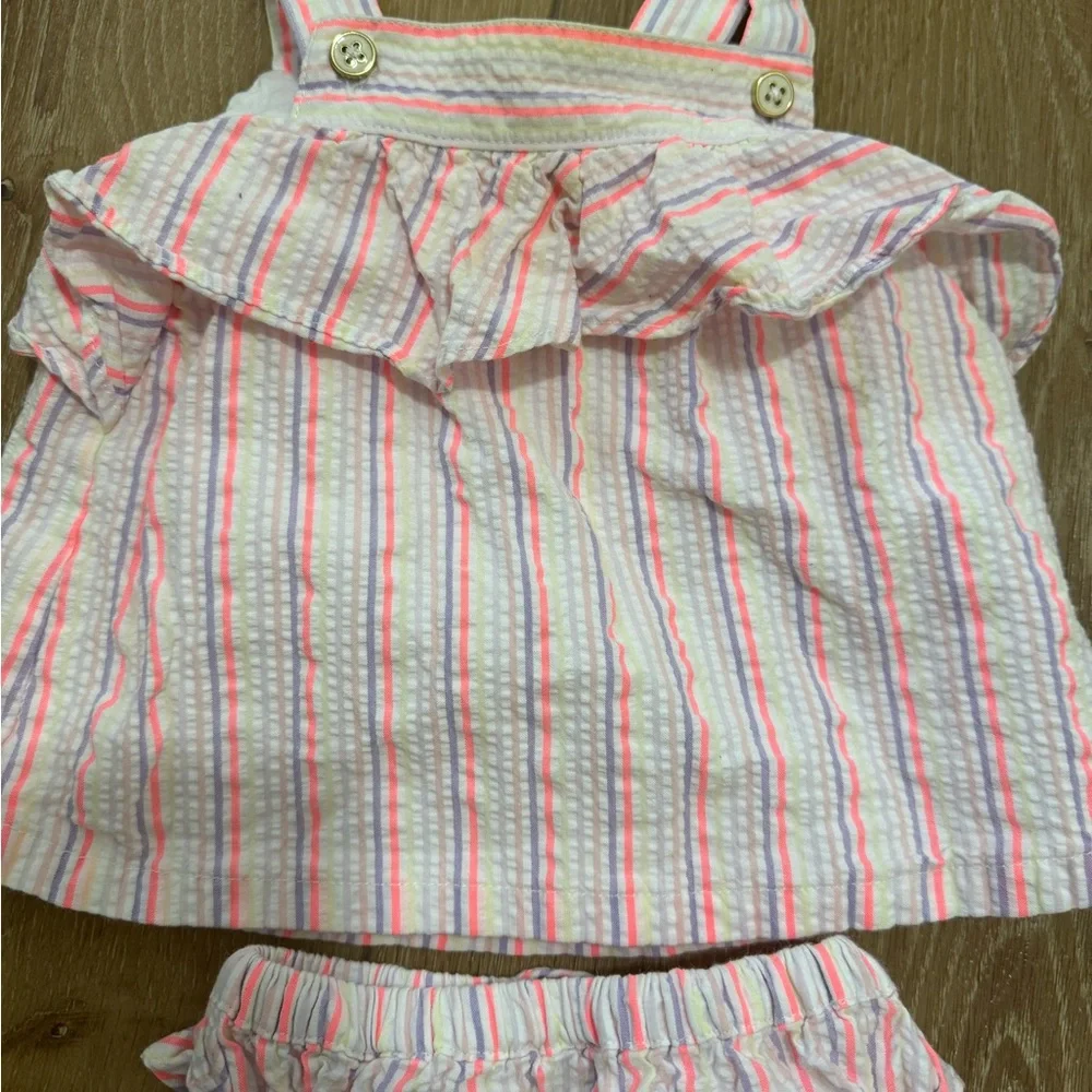 Striped Pink and White Kids Outfit Janie